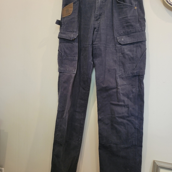 Mens Wrangler Riggs Workwear Cargo Jeans Extra Long 100% Cotton 32x36 - Picture 7 of 12